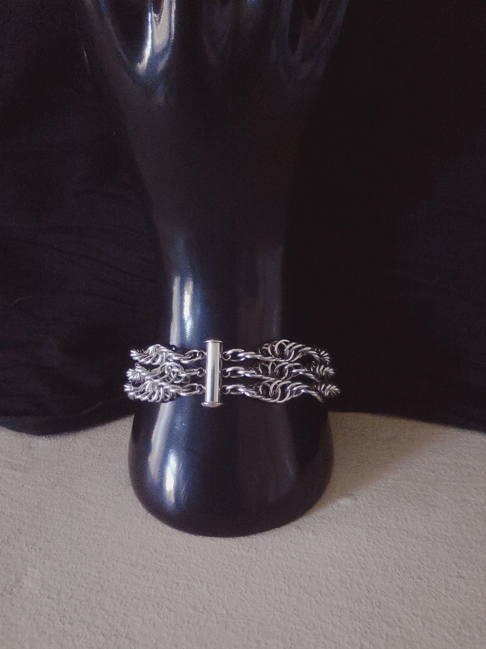Brazalete de tres hilera de cadena de malla Persan "espiral" – photo 3